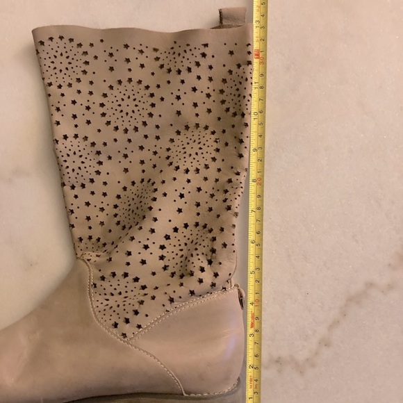 Rud by Rudsak tall / mid calf western leather boots, star cut outs, tan / taupe - Picture 14 of 14